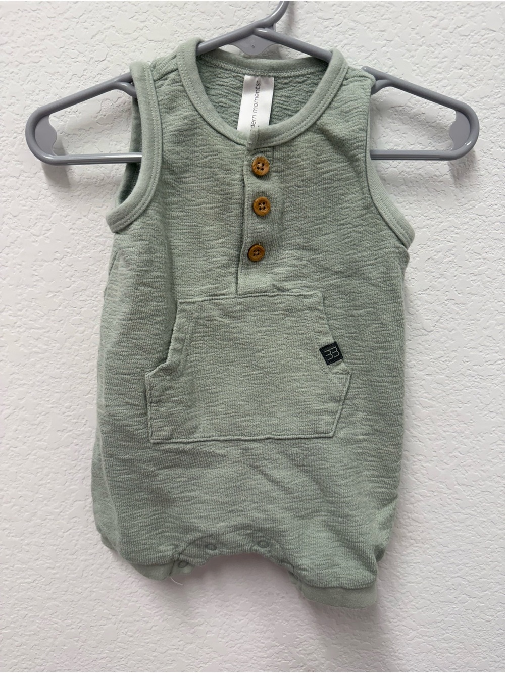 Modern Moments Sage Sleeveless Baby Romper